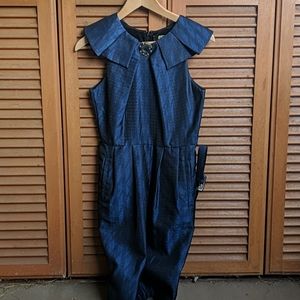 Eva Franco Blue metallic dress